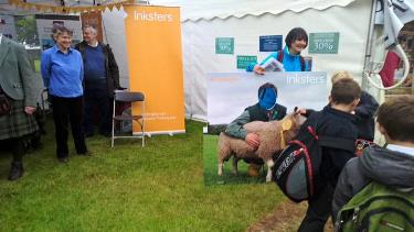 Royal Highland Show 2015 - Inksters - Crofting Law - Roll up for a picture with Inky the Sheep